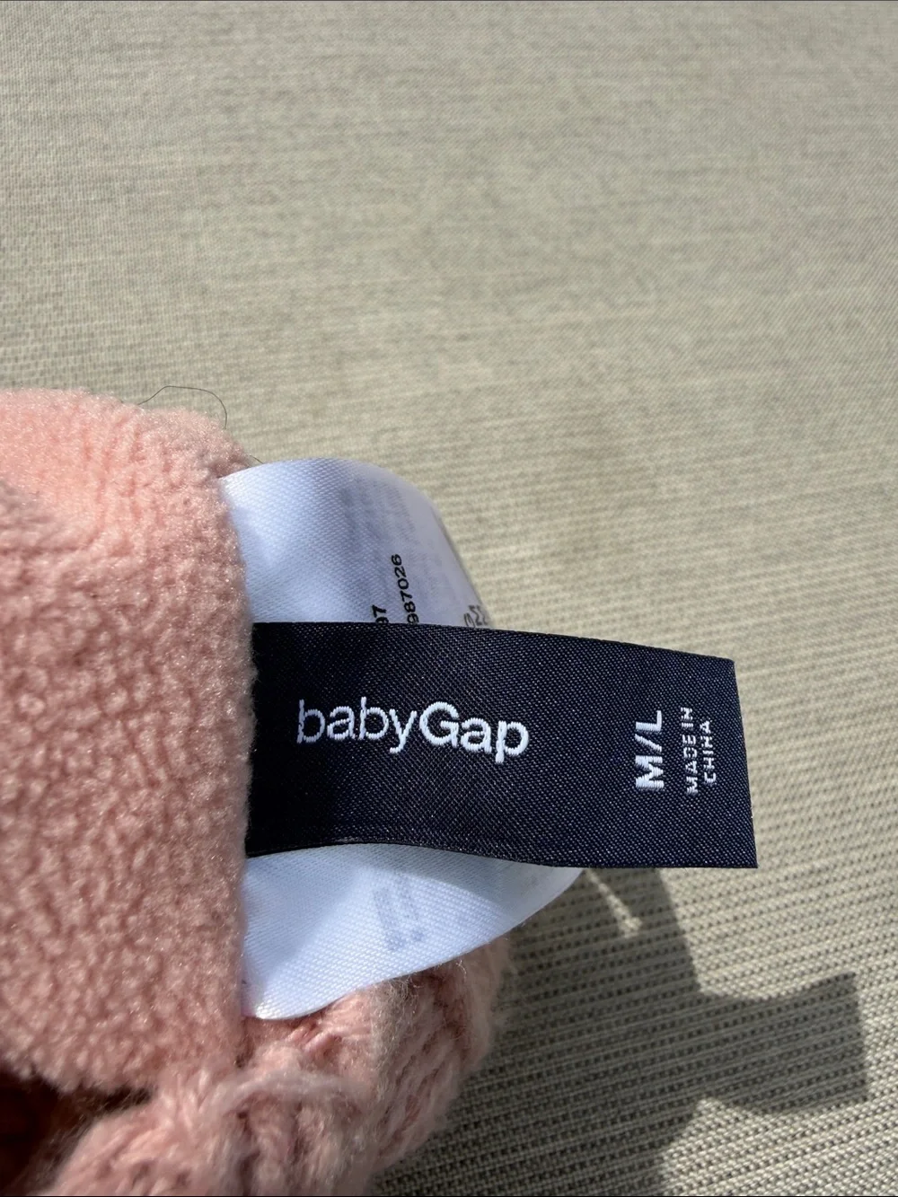 Baby Gap Pink knit hat with Pom Pom
